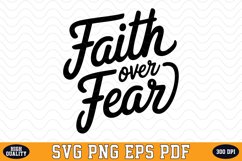 Faith over fear SVG | Quotes | SVG Cut files Product Image 1