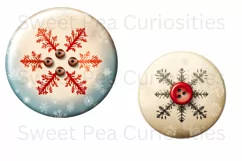 Christmas, Buttons, Ephemera, PNG, watercolor, Clipart Product Image 3
