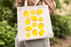 Cross stitch lemons embroidery pattern, yellow citrus fruit Product Image 3