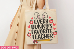 Every bunny&#039;s favorite teacher PNG, Retro Teacher Easter Sub Product Image 3