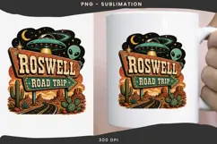 Roswell road trip png design for T-shirts Product Image 3