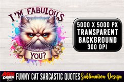 Funny Cat Sarcastic Quote Clipart Sublimation #3 Product Image 1