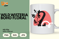 Wild Wisteria Boho Floral Monogram Product Image 1
