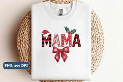 Mama Christmas sublimation PNG Design, PNG Sublimation Product Image 4