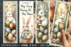 Easter Bunny Bookmark, Rabbit Bookmark Printables Product Image 1