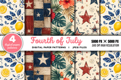 Fourth Of July Stars And Stripes JPG Product Image 1