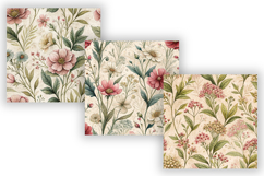 Vintage Wildflowers Seamless Pattern, Antique Botanical Product Image 4