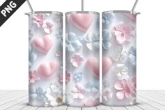 Valentines Love Skinny Tumbler PNG Wrap| Valentines Tumbler Product Image 4
