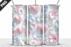 Valentines Love Skinny Tumbler PNG Wrap| Valentines Tumbler Product Image 4