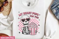 My heart pops for you PNG,Retro Valentine PNG Product Image 3