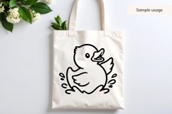Splashing Baby Duck Illustration SVG Product Image 3