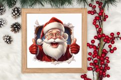 Christmas Santa Claus Peeking Clipart PNG Product Image 3