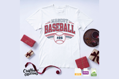 Baseball Mascot SVG PNG EPS | Custom Team Name &amp; Number Product Image 3