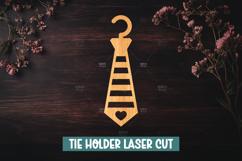 10 Tie Holder Laser Cut SVG, Hanging Tie Rack Templates Product Image 4