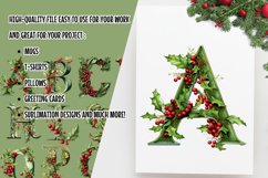 Christmas Alphabets missletoe Sublimation Clipart Product Image 2