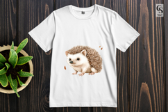 Watercolor Cute Hedgehog Clipart Sublimation PNG Product Image 3