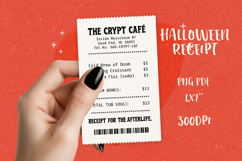 Spooky Halloween Receipt PNG|Funny Printable &amp; Sublimation Product Image 1