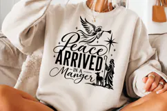 Grace Was Born Nativity Christmas PNG, Christian Nativity Gr Product Image 3