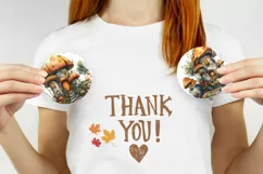 Mushroom House Car Coaster PNG, Mushrooms Sublimation Design Product Image 3