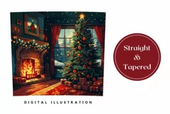Christmas Tree Tumbler Wrap, Cozy Christmas Tumbler Design Product Image 3