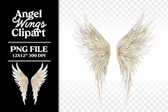 In Memory of Memorial Angel Wings Clipart PNG Product Image 4