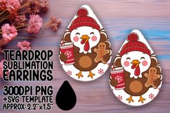 Fresh Teardrop Earrings Artwork PNG , Christmas Product Image 1
