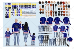 Hockey Family clipart: &quot;HOCKEY CLIPART&quot; Hockey jerseys PNG Product Image 2