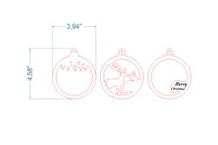 Deer Christmas Tree Toy SVG laser cut file for Glowforge Product Image 4