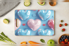 3D Puffy Hearts Cutting Boards sublimation Design Product Image 3
