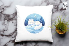 Sleeping Fox Clipart Sublimation PNG Product Image 3