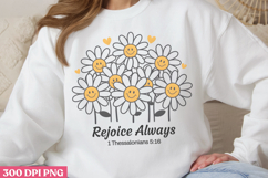 Rejoice always PNG, Christian Bible Verses Sublimation PNG Product Image 3