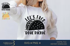 picnic basket svg,Let's Taco 'Bout Picnic,Taco Bout Png Taco Product Image 3