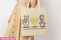 Peace Love Cure PNG, Syndrome Sublimation PNG Product Image 1