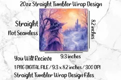 Witch Tumbler Wrap 20oz Skinny Tumbler Sublimation Design. Product Image 3