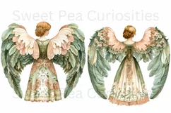 Christmas, Angels, Ephemera, PNG, watercolor, Clipart Product Image 3