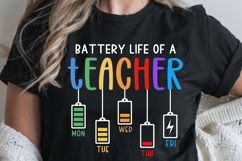 Battery Life of a Teacher SVG PNG, Funny Teacher SVG PNG Product Image 2