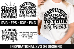 Inspirational SVG Design - Grow Through What You Go Through Product Image 1