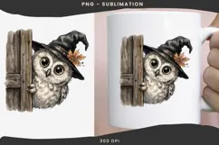 Peeking owl halloween png design for T-shirts Product Image 3