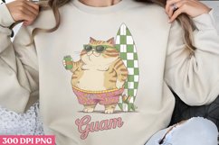 Guam PNG, Funny Cat Sublimation PNG Product Image 3