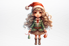 Christmas Little Girl Clipart PNG Product Image 3