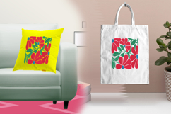 Red Floral Square Embroidery Design File Product Image 3