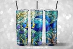 Blue Tang fish Skinny Tumbler Sublimation Designs Product Image 3