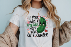 Cute Cucumber Cartoon Character With Heart Accents Punny Product Image 3