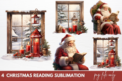 Christmas Reading Sublimation Clipart Product Image 1