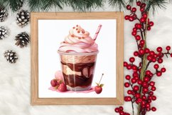 Pink Christmas Coffee Sublimation Clipart, Christmas PNG Product Image 3