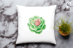 Green Rose Clipart Sublimation PNG Product Image 3