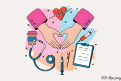 Nurse-themed design with PNG, Nurse Sublimation PNG PNG Product Image 1