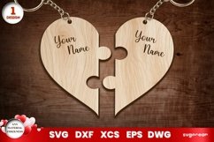 Valentine&#039;s Day Hearts Keychains | Laser Cut | Glowforge Product Image 3