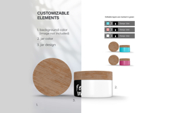Plastic Jars With Wooden Lids - PSD Mockup Product Image 3