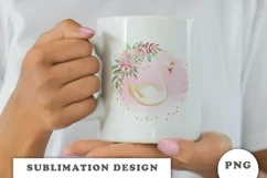 Princess Swan Floral PNG Product Image 3